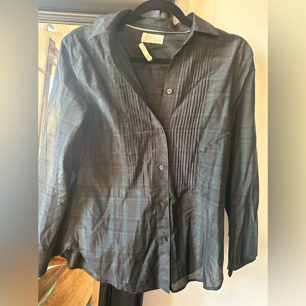 Jcrew Tartan Blouse